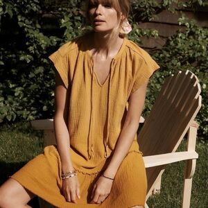 Anthropologie Mustard Yellow Dress